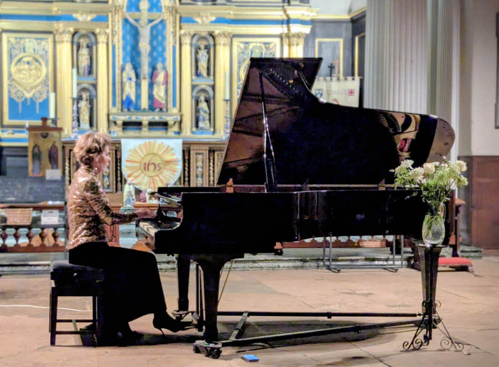 Polina Osetinskaya performing on St Chad's grand piano