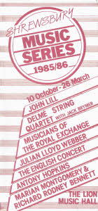 SMT season leaflet 1985-86